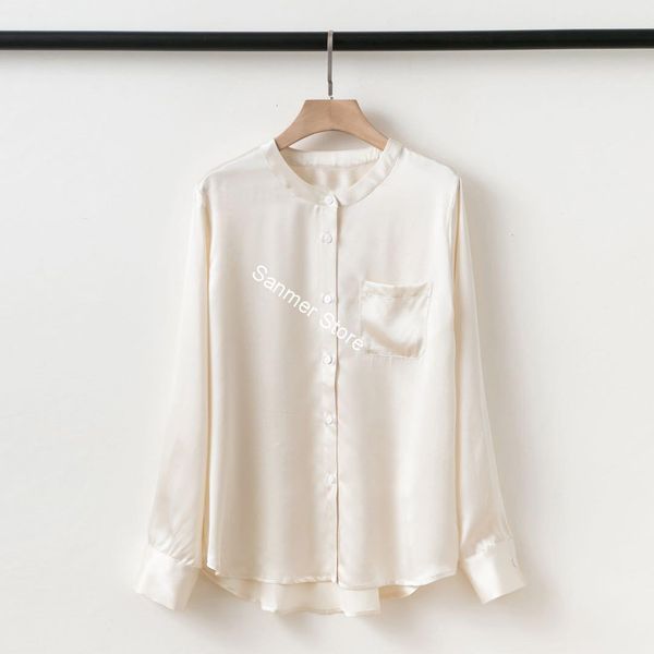 women's suits & blazers suit women 100% silk long sleeve blouse four o-neck solid color soft one pocket female 40mj, White;black
women's suits & blazers suit women 100% silk long sleeve blouse four o-neck solid color soft one pocket female 40mj, White;black