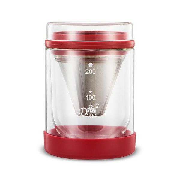 coffee filters 200ml red color portable traveling use double wall pyrex glass tea brew cup with ss filter mesh and lid
coffee filters 200ml red color portable traveling use double wall pyrex glass tea brew cup with ss filter mesh and lid