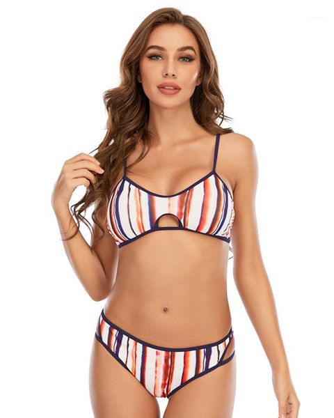 women's swimwear 2021 striped bikini women cut out swimsuit strap bathing suit push up two-piece beachwear brazilian bikinis summer, White;black
women's swimwear 2021 striped bikini women cut out swimsuit strap bathing suit push up two-piece beachwear brazilian bikinis summer, White;black