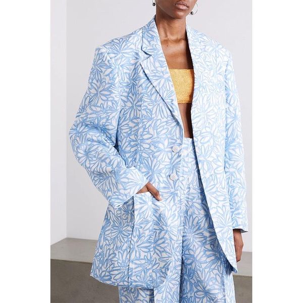 autumn trendy brand design retro printing female blazer long sleeve single breasted women blue flowers profile coat j2 women's suits &, White;black
autumn trendy brand design retro printing female blazer long sleeve single breasted women blue flowers profile coat j2 women's suits &, White;black