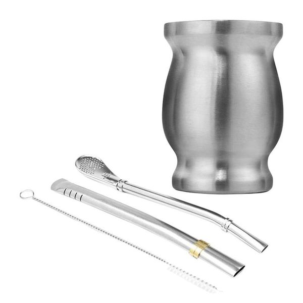 double-wall stainless yerba mate gourd tea cup set coffee water with 2 bombillas straws spoon&clean brush 8oz mugs
double-wall stainless yerba mate gourd tea cup set coffee water with 2 bombillas straws spoon&clean brush 8oz mugs