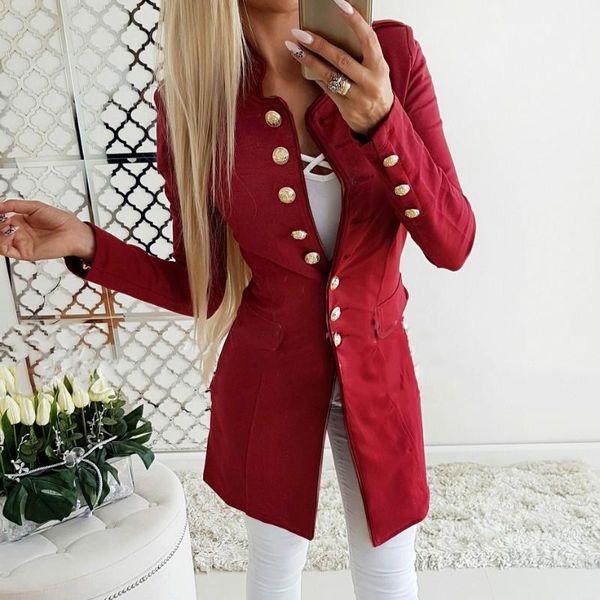 women slim blazer jackets casual stand collar long sleeve single breasted buttons black gray suit coats female fall women's suits & bla, White;black
women slim blazer jackets casual stand collar long sleeve single breasted buttons black gray suit coats female fall women's suits & bla, White;black