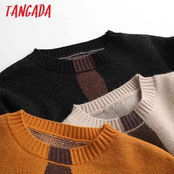 tangada women 2021 fashion elegant office lady knitted sweater jumper o neck female oversize pullovers chic bc105, White;black
tangada women 2021 fashion elegant office lady knitted sweater jumper o neck female oversize pullovers chic bc105, White;black