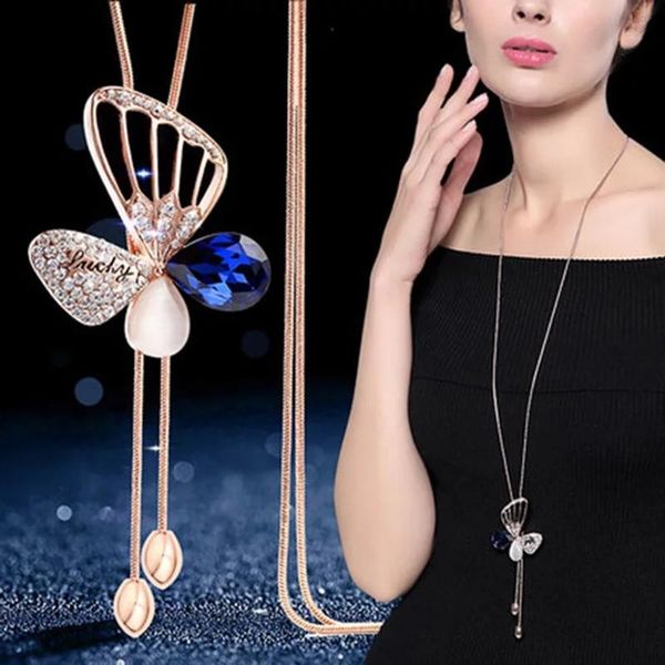 pendant necklaces rhinestone butterfly long tassel necklace women sweater & pendants fashion jewelry cute gift, Silver
pendant necklaces rhinestone butterfly long tassel necklace women sweater & pendants fashion jewelry cute gift, Silver