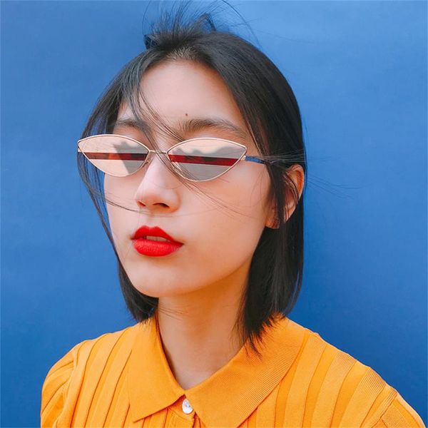 sunglasses small cat eye retro men brand designer red metal frame clear lens sun glasses women uv400, White;black
sunglasses small cat eye retro men brand designer red metal frame clear lens sun glasses women uv400, White;black