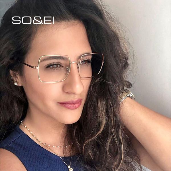 fashion sunglasses frames so&ei retro square men women metal glasses frame clear lens eyewear ladies optical myopia prescription eyeglasses, Black
fashion sunglasses frames so&ei retro square men women metal glasses frame clear lens eyewear ladies optical myopia prescription eyeglasses, Black
