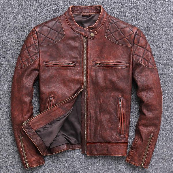 men's leather & faux 2021 vintage brown men short genuine motorcycle jacket plus size 3xl autumn russian thick cowhide biker's coa, Black
men's leather & faux 2021 vintage brown men short genuine motorcycle jacket plus size 3xl autumn russian thick cowhide biker's coa, Black