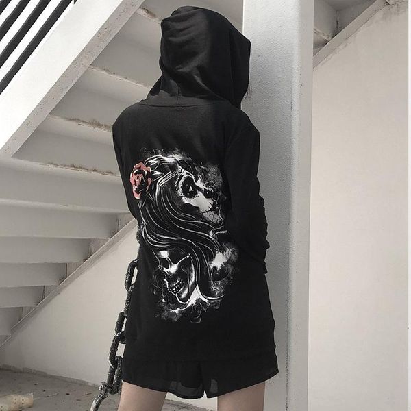 women's hoodies & sweatshirts sweatshirt gothic hip wrap stretch cotton hoodie rock punk three dimensional print autumn and winter top, Black
women's hoodies & sweatshirts sweatshirt gothic hip wrap stretch cotton hoodie rock punk three dimensional print autumn and winter top, Black