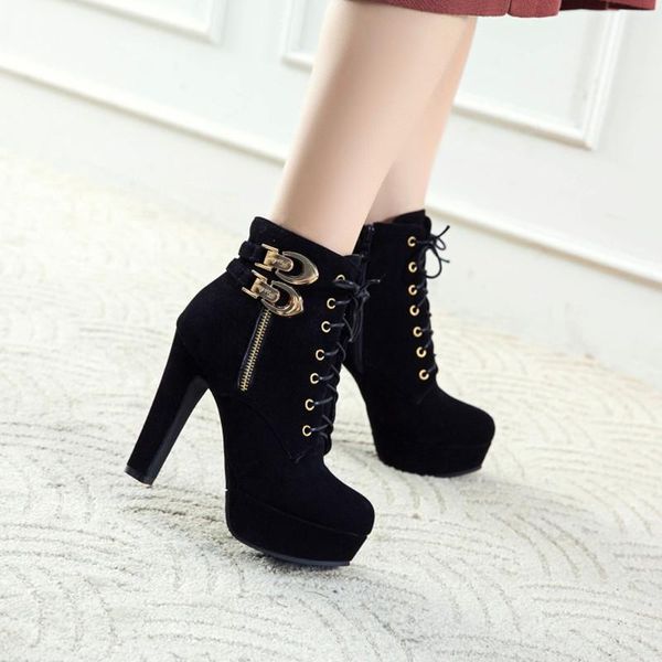 boots punk metal buckle women high heels platform ankle shoes woman round toe zipper cross tied goth boot size 49 50, Black
boots punk metal buckle women high heels platform ankle shoes woman round toe zipper cross tied goth boot size 49 50, Black