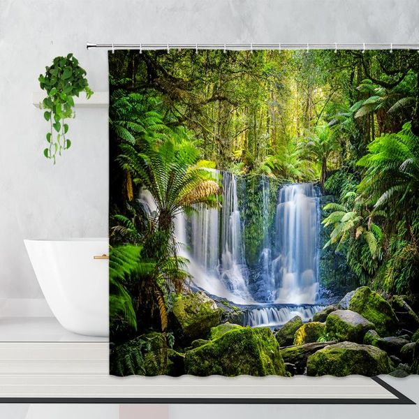 shower curtains tropical rain forest landscape curtain waterfall moss palm tree 3d printing waterproof bath set with hook
shower curtains tropical rain forest landscape curtain waterfall moss palm tree 3d printing waterproof bath set with hook