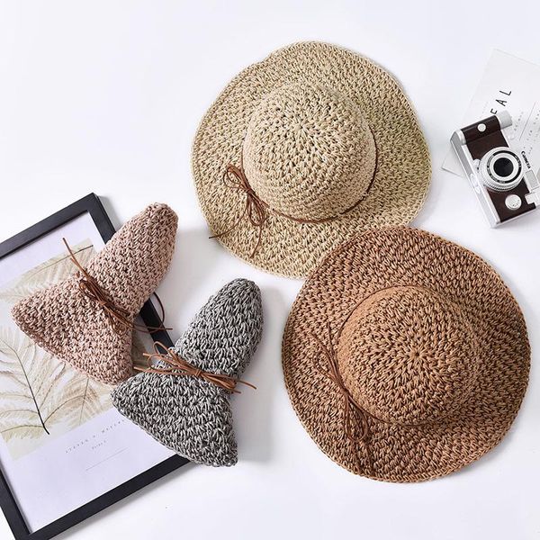 bowknot straw hats for women summer beach fashion sun hat floppy wide brim foldable panama chapeau femme, Blue;gray
bowknot straw hats for women summer beach fashion sun hat floppy wide brim foldable panama chapeau femme, Blue;gray