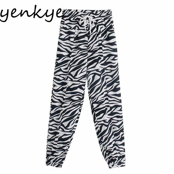 vintage zebra striped casual pants women elastic drawstring high waist loose trousers summer pantalon pour femme 210430, Black;white
vintage zebra striped casual pants women elastic drawstring high waist loose trousers summer pantalon pour femme 210430, Black;white