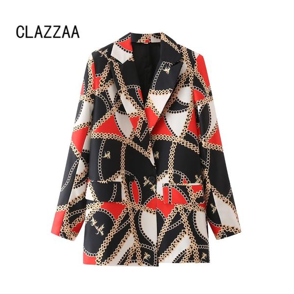women's suits & blazers clazzaa women fashion printed double breasted blazer vintage long sleeves notched neck casual office lady suit, White;black
women's suits & blazers clazzaa women fashion printed double breasted blazer vintage long sleeves notched neck casual office lady suit, White;black