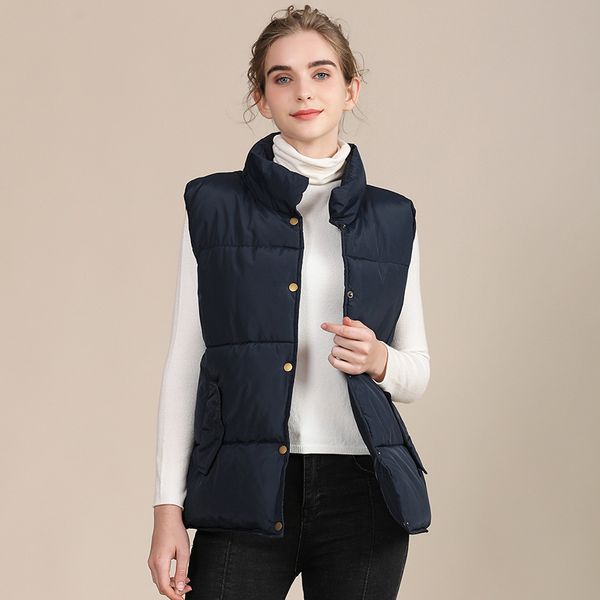 large-size cotton vest women's autumn collar sleeveless cotton vest horse clip women's coat 210422, Black;white
large-size cotton vest women's autumn collar sleeveless cotton vest horse clip women's coat 210422, Black;white