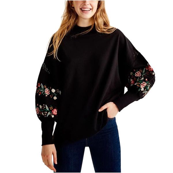 women's hoodies & sweatshirts nymph 2021 women sweatshirt autumn flower embroidery lace stitching loose thickening fleece harajuku wint, Black
women's hoodies & sweatshirts nymph 2021 women sweatshirt autumn flower embroidery lace stitching loose thickening fleece harajuku wint, Black