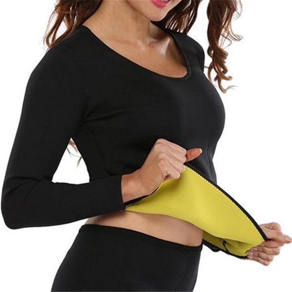 sweat neoprene weight loss sauna suit workout shirt women body shaper fitness vest gym clothes shapewear long sleeve sets women's shape, Black;white
sweat neoprene weight loss sauna suit workout shirt women body shaper fitness vest gym clothes shapewear long sleeve sets women's shape, Black;white