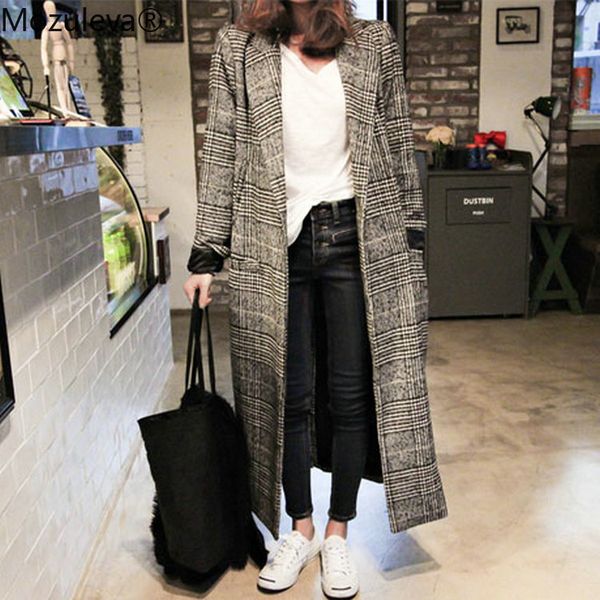 autumn winter cashmere trench jacket women long casual plaid coat thickness woolen coat button pocket jackets outwear, Black
autumn winter cashmere trench jacket women long casual plaid coat thickness woolen coat button pocket jackets outwear, Black