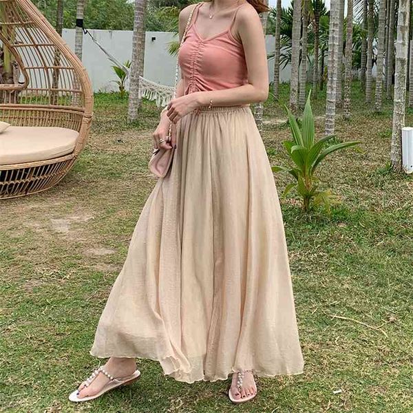 summer chinese style chiffon skirt elastic high waist slimming fresh loose leisure women dance a-line long 210527, Black
summer chinese style chiffon skirt elastic high waist slimming fresh loose leisure women dance a-line long 210527, Black
