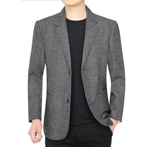 men's suits & blazers men slim suit jacket fit fashion 2021 casual spring autumn business plaid mens clothing, White;black
men's suits & blazers men slim suit jacket fit fashion 2021 casual spring autumn business plaid mens clothing, White;black