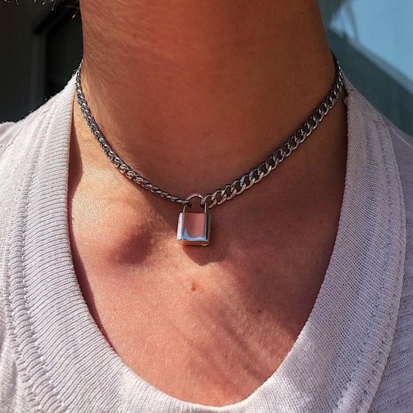 pendant necklaces alyxuy fashion punk hiphop stainless steel lock link chain cool jewelry women girls gift, Silver
pendant necklaces alyxuy fashion punk hiphop stainless steel lock link chain cool jewelry women girls gift, Silver