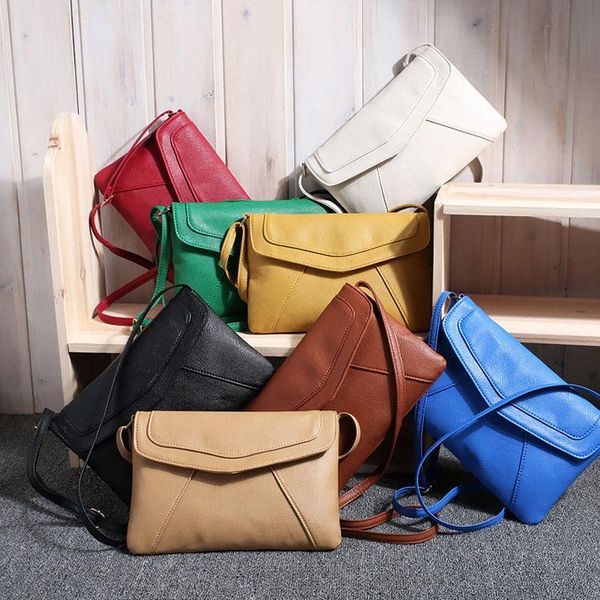 envelope slanting across women's bag candy color shoulder bags