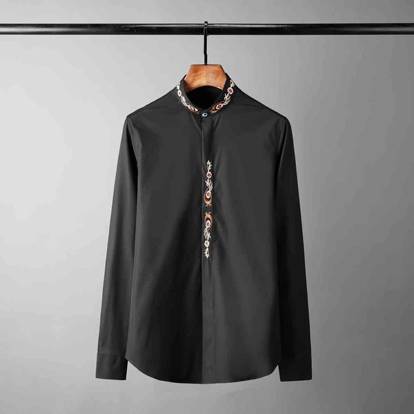 tee shirt shirt stand collar luxury chinese style embroidery long sleeve mens slim fit party male shirts 4xl, White;black
tee shirt shirt stand collar luxury chinese style embroidery long sleeve mens slim fit party male shirts 4xl, White;black