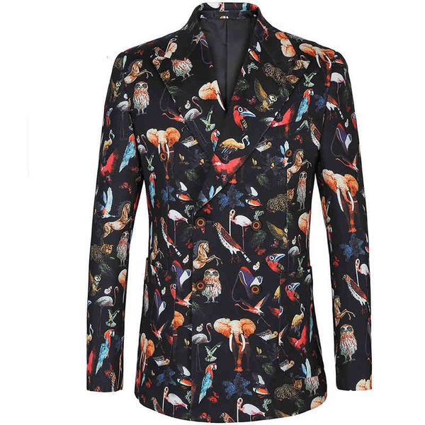men's suits & blazers fine male blazer suit business jacket animal prom world double printing breasted six buttons stage attire singing, White;black
men's suits & blazers fine male blazer suit business jacket animal prom world double printing breasted six buttons stage attire singing, White;black