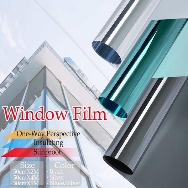 window stickers width 50cm length 2/4/5m one way mirrored reflective film self-adhesive privacy glass tint heat control anti-uv
window stickers width 50cm length 2/4/5m one way mirrored reflective film self-adhesive privacy glass tint heat control anti-uv