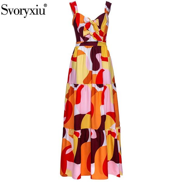 casual dresses svoryxiu 2021 runway summer bow spaghetti strap maxi dress women's elastic chest colorful print holiday long, Black;gray
casual dresses svoryxiu 2021 runway summer bow spaghetti strap maxi dress women's elastic chest colorful print holiday long, Black;gray