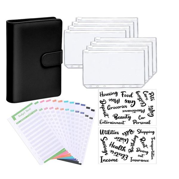 gift wrap a6 pu leather notebook binder budget planning notepad, 6 ring sleeves, 8 pockets, for bill
gift wrap a6 pu leather notebook binder budget planning notepad, 6 ring sleeves, 8 pockets, for bill