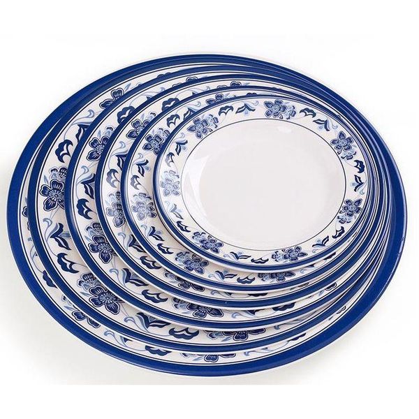 dishes & plates 5pcs bowls and set blue white porcelain dinner sets dessert plate round flat melamine tableware 
dishes & plates 5pcs bowls and set blue white porcelain dinner sets dessert plate round flat melamine tableware
