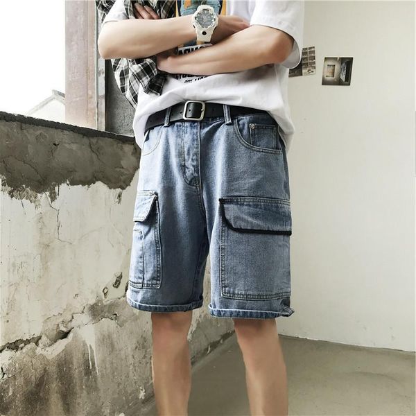 summer 5 division short pants men's trend loose wide leg straight tube wear denim shorts, White;black
summer 5 division short pants men's trend loose wide leg straight tube wear denim shorts, White;black