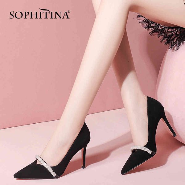 sopina matyre style pumps woman shallow string bead pearl pointed toe suede high thin heel dress shoes po1081 210513, Black
sopina matyre style pumps woman shallow string bead pearl pointed toe suede high thin heel dress shoes po1081 210513, Black