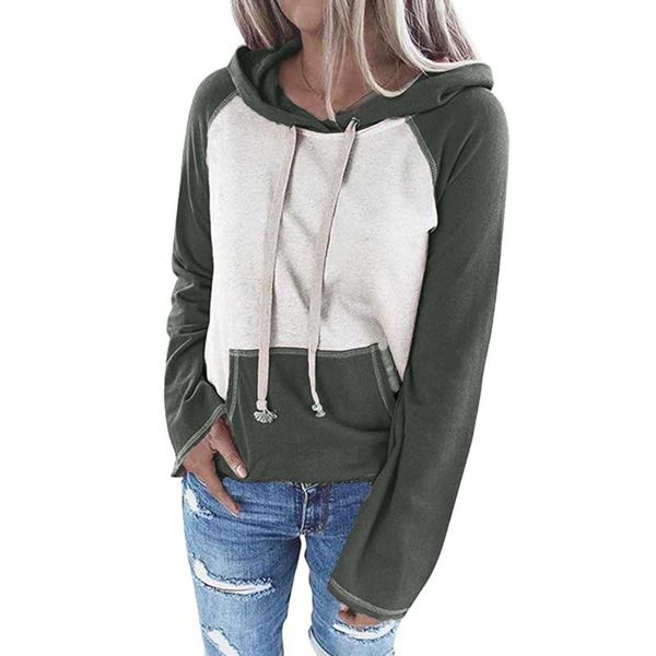 women's hoodies & sweatshirts fashion women long sleeve color block soft drawstring pullover pocket sudaderas moletom feminino, Black
women's hoodies & sweatshirts fashion women long sleeve color block soft drawstring pullover pocket sudaderas moletom feminino, Black