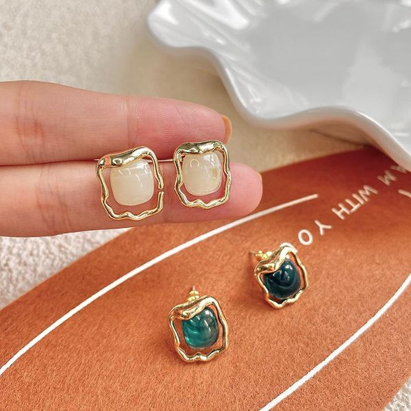 stud origin summer minimalist irregular geometric shiny opal earrings for women gold color metal square brincos 2021, Golden;silver
stud origin summer minimalist irregular geometric shiny opal earrings for women gold color metal square brincos 2021, Golden;silver