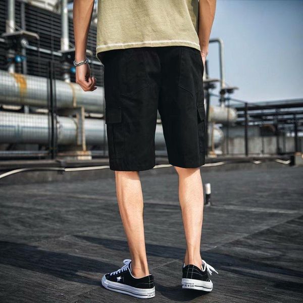 gym clothing summer handsome multi-pocket pant exercise and training shorts men's wind student loose straight sweatpants 07jw56, White;black
gym clothing summer handsome multi-pocket pant exercise and training shorts men's wind student loose straight sweatpants 07jw56, White;black