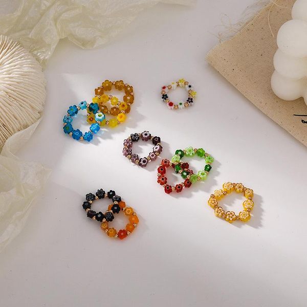 minar vintage rainbow glass flowers charm rings for women girls handmade adjustable floral beads elastic ring retro jewelry wedding, Slivery;golden
minar vintage rainbow glass flowers charm rings for women girls handmade adjustable floral beads elastic ring retro jewelry wedding, Slivery;golden