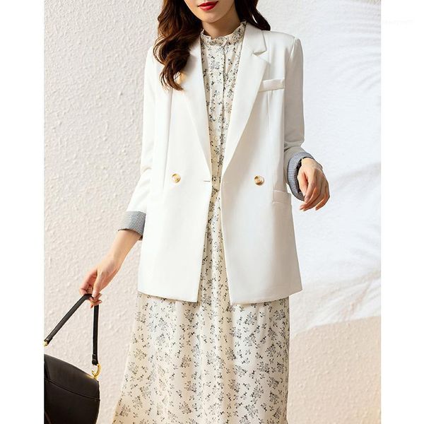 women's suits & blazers casual suit jacket women spring and autumn 2021ladies korean style fashionable high-grade beige small blzer, White;black
women's suits & blazers casual suit jacket women spring and autumn 2021ladies korean style fashionable high-grade beige small blzer, White;black