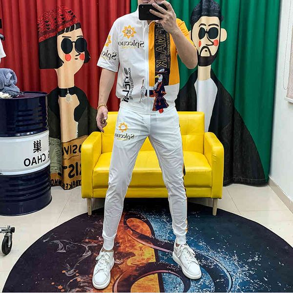 hoodies europe summer season male fashion suit cardigan collar custom eagle digital letter two pieces together, Black
hoodies europe summer season male fashion suit cardigan collar custom eagle digital letter two pieces together, Black
