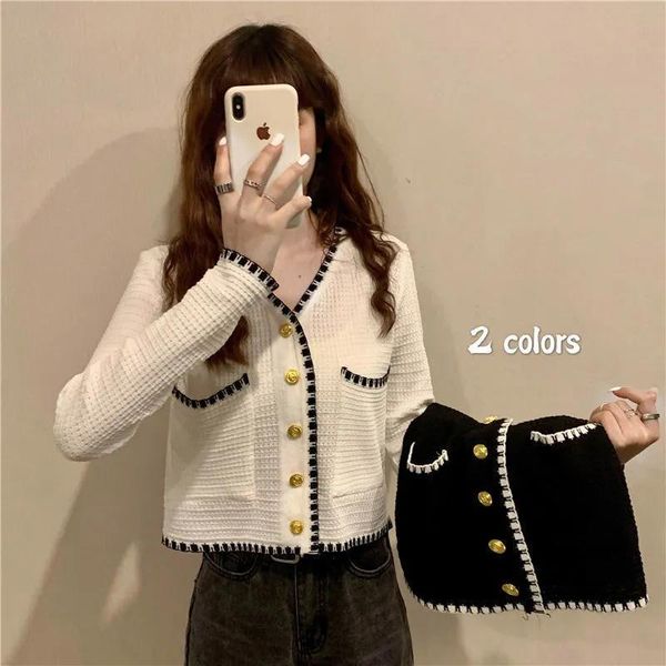 women's jackets for spring and autumn 2021 korean style coat knitted clothing casual short-sleeved long-sleeved jacket, Black;brown
women's jackets for spring and autumn 2021 korean style coat knitted clothing casual short-sleeved long-sleeved jacket, Black;brown