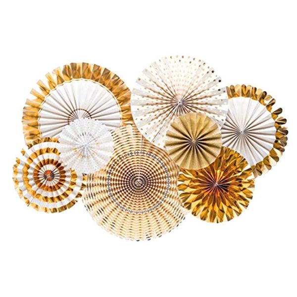 wall stickers gold paper fan flower hanging banner party decorations 8pcs golden decorative waterproof wallpaper sticker
wall stickers gold paper fan flower hanging banner party decorations 8pcs golden decorative waterproof wallpaper sticker