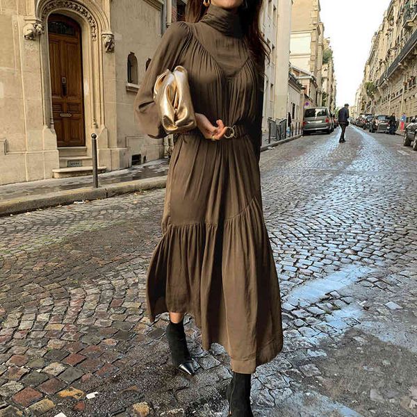 long female sleeve solid color plied vintage dress elegant women's rags q284, Black;gray
long female sleeve solid color plied vintage dress elegant women's rags q284, Black;gray