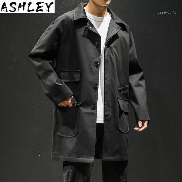men's trench coats autumn mens jacket male pockets overcoat casual solid long cotton coat black army green streetwear, Tan;black
men's trench coats autumn mens jacket male pockets overcoat casual solid long cotton coat black army green streetwear, Tan;black