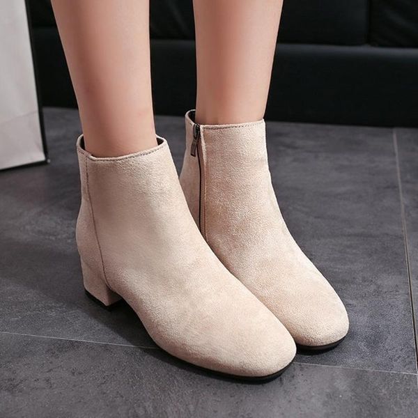 boots rimocy fashion flock square heels ankle women autumn casual comfortable med short woman round toe zipper botas, Black
boots rimocy fashion flock square heels ankle women autumn casual comfortable med short woman round toe zipper botas, Black