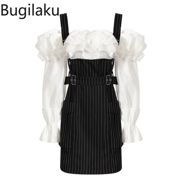 casual dresses bugilaku hit color vintage dress women bare shoulder long sleeve slim waist striped spaghetti strap arrival 2021, Black;gray
casual dresses bugilaku hit color vintage dress women bare shoulder long sleeve slim waist striped spaghetti strap arrival 2021, Black;gray
