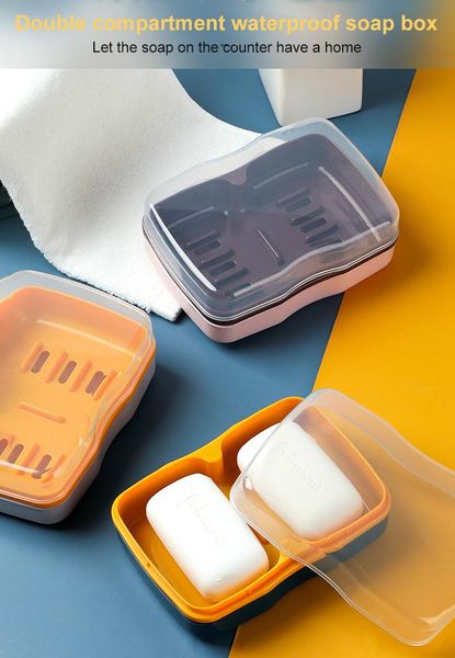 soap dishes household double-layer with cover and drainage double grid box bathroom plastic creative color contrast toilet shelf
soap dishes household double-layer with cover and drainage double grid box bathroom plastic creative color contrast toilet shelf