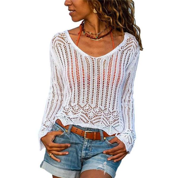 women's sweaters fashion women hollow out lace sweater elegant long sleeve knit pullover ladies boho beach knitwear truien dames street, White;black
women's sweaters fashion women hollow out lace sweater elegant long sleeve knit pullover ladies boho beach knitwear truien dames street, White;black
