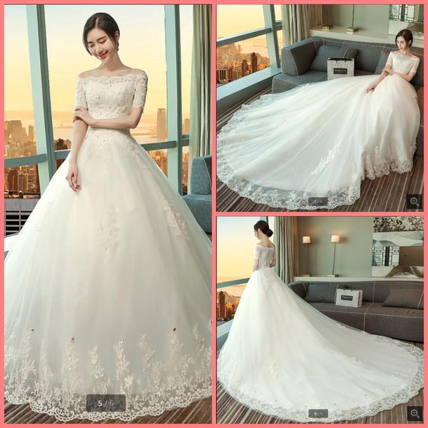 2021 new arrival white tulle ball gown wedding dress off the shoulder short sleeve lace appliques bridal gowns princess puffy corset long br
2021 new arrival white tulle ball gown wedding dress off the shoulder short sleeve lace appliques bridal gowns princess puffy corset long br