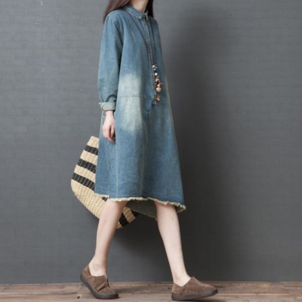 johnature casual straight solid summer dress full sleeve pockets above knee turn-down collar loose button natural women dress 210521, Black;gray
johnature casual straight solid summer dress full sleeve pockets above knee turn-down collar loose button natural women dress 210521, Black;gray