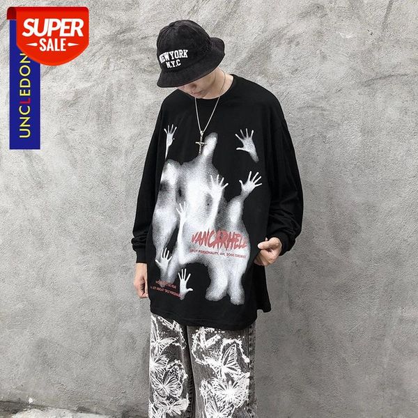 uncledonjm devil ghost printed long-sleeved t-shirt men's high street pullover fashion loose round neck van-t204 #gf6i, White;black
uncledonjm devil ghost printed long-sleeved t-shirt men's high street pullover fashion loose round neck van-t204 #gf6i, White;black